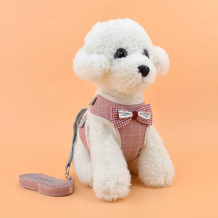 Dog Chest Strap Cat Leash – Adjustable Breathable Pet Harness for Dogs & Cats (Cloth Material, Small to Large Sizes)