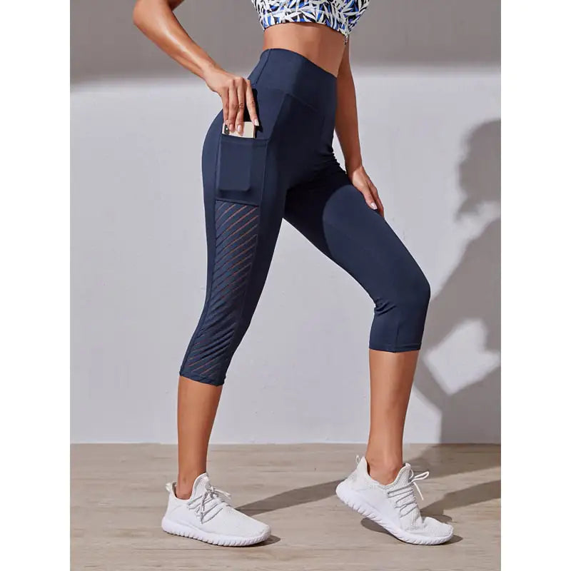 Pocket Slim Fit Cropped Yoga Pants – Breathable pants Style| Women’s Workout Leggings with Pockets (S–XL)