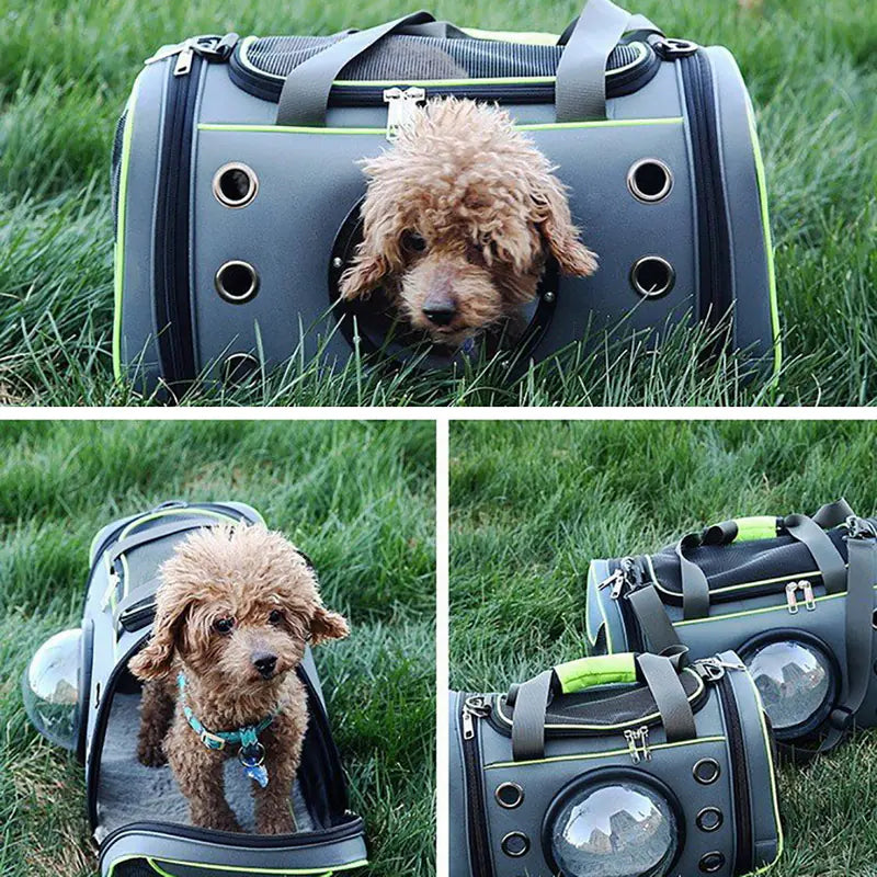 Foldable Pet Space Bag – Lightweight Travel Carrier with Space Capsule Design