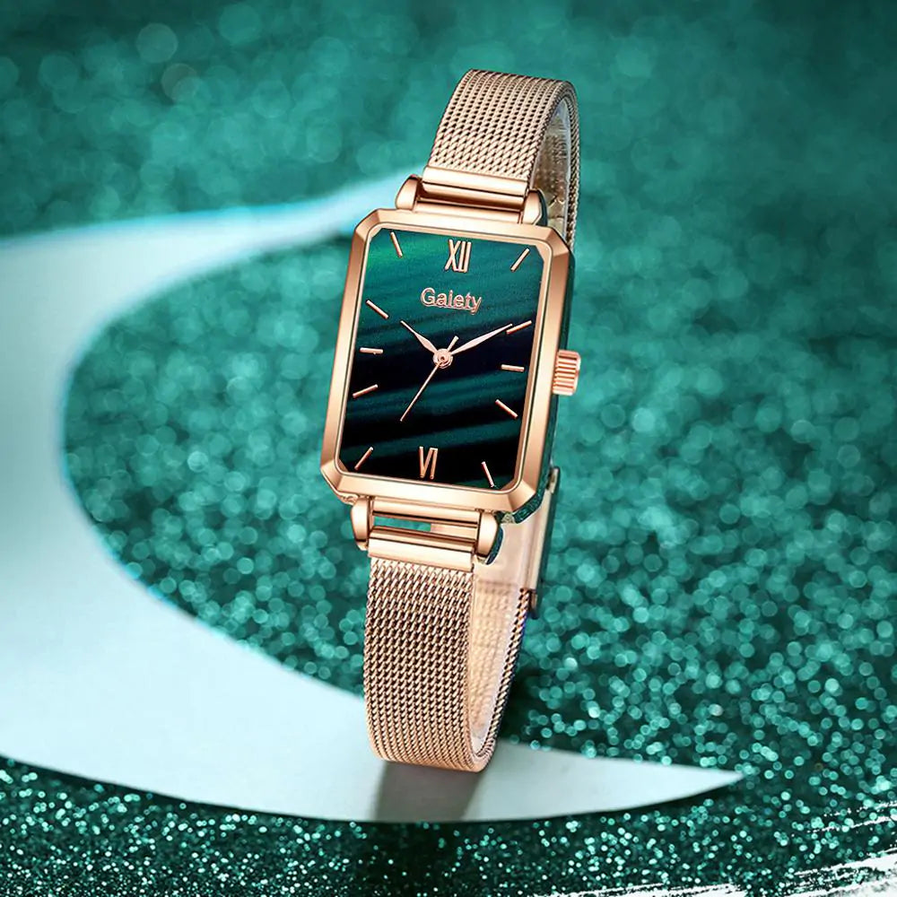 Square Quartz Watch – Minimalist Geometric Design with Precision Quartz Movement (34mm Stainless Steel Case, Scratch-Resistant, Unisex Style)
