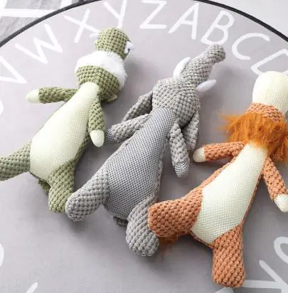 Plush Cartoon Puppy Dog Toys – Soft Chew Toys with Built-In Sound for Play and Cuddles