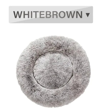 Fluffy Donut Pet Bed – Plush, Calming Comfort for Dogs and Cats