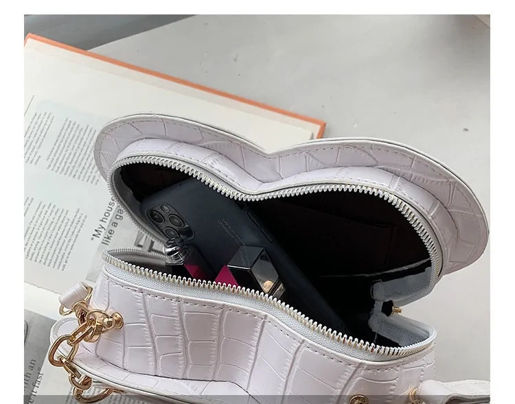 Heart Shaped Design Purse – Whimsical Compact Handbag with Playful Charm