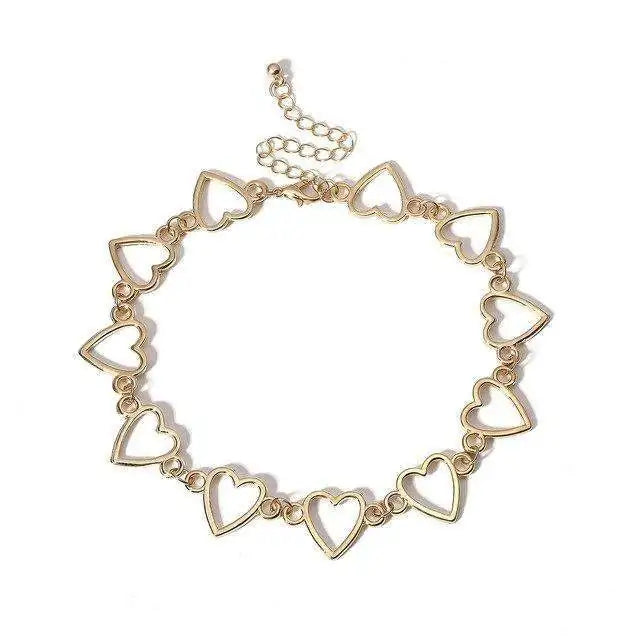 Hallow Heart Choker Necklace