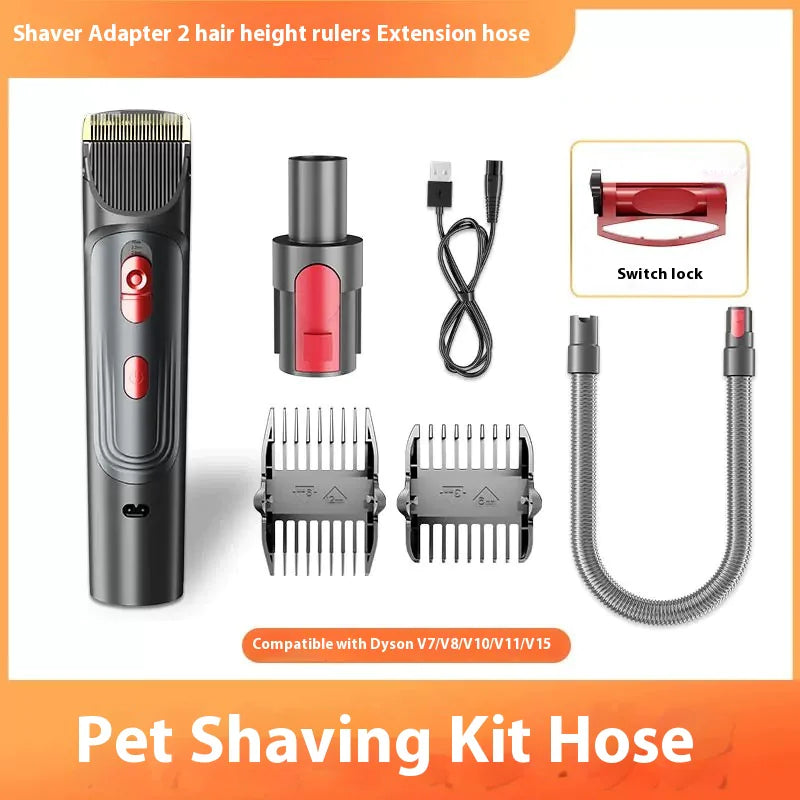 Pet Grooming Tool Kit – Compatible with Dyson V7/V8/V10/V11/V15 (Detangling Comb, Shaver Kit, Hose Extension & Accessories)