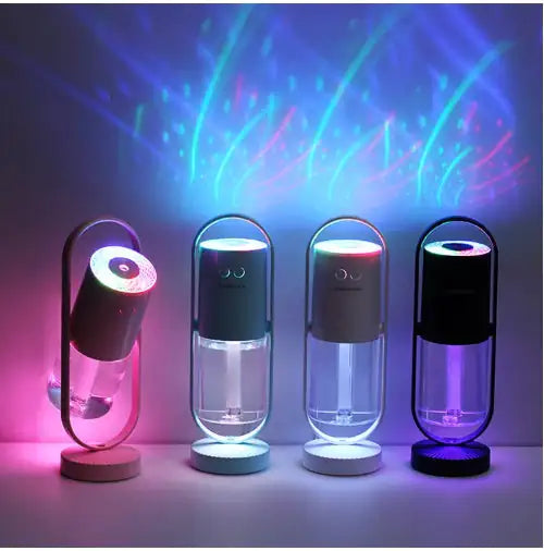Magic Shadow USB Air Humidifier – Projection Night Light & Ultrasonic Mist Maker (200ML, Quiet <30dB, USB Powered)
