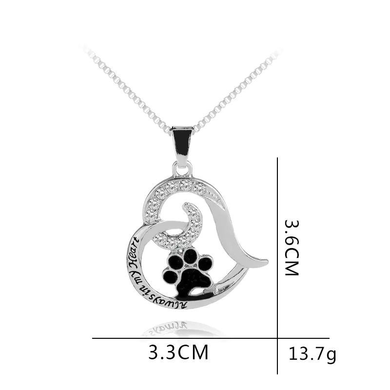 Always in My Heart Pet Paw Necklace – A Symbol of Everlasting Love