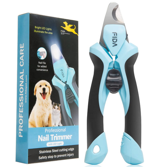 LED Dog & Cat Nail Clippers – Precision Pet Nail Trimmer with Safety Guard and Built-in File