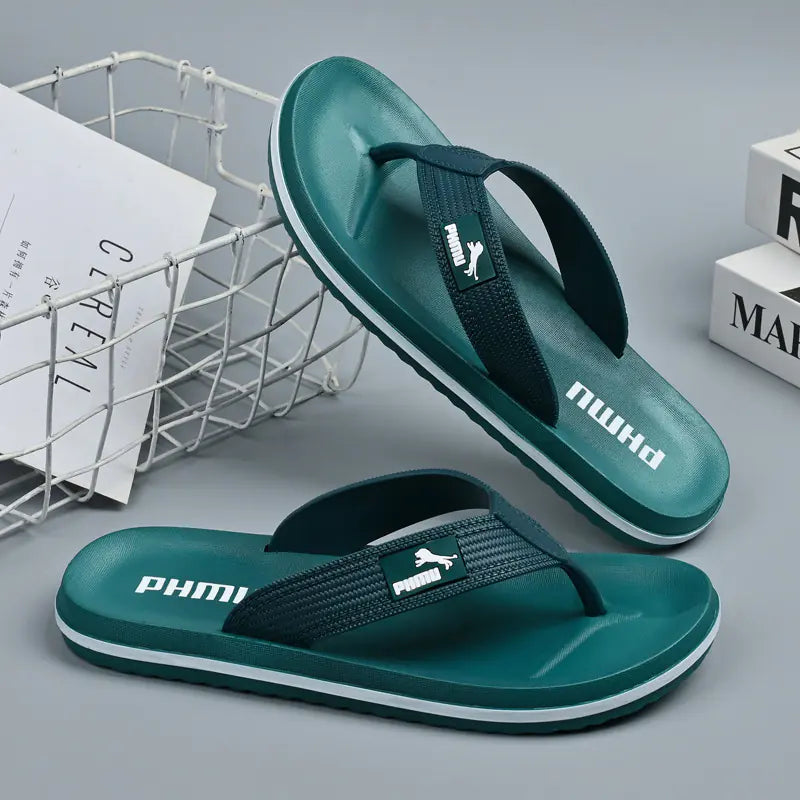 Men’s PVC Flip-Flops – Anti-Slip, Durable, and Beach-Ready Style