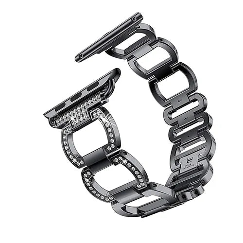 Elevate Your Apple Watch with Our Luxury Metal Diamond Bracelet