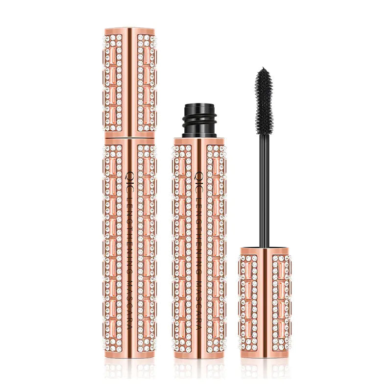 Shining Diamond Waterproof Lengthening Mascara – 5D Volume, Peanut Brush, and Smudge-Proof Wear (12.7cm / 5g)
