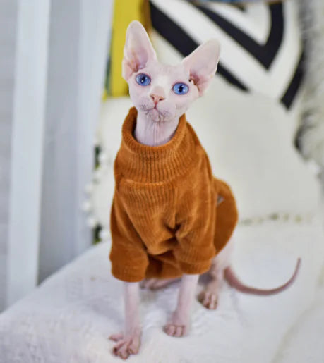 Sphinx Hairless Cat Clothes – Luxurious Rabbit Hair Apparel for Stylish Sphynx Cats