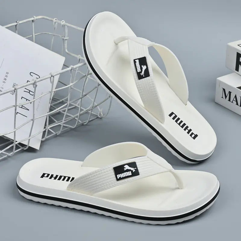 Men’s PVC Flip-Flops – Anti-Slip, Durable, and Beach-Ready Style