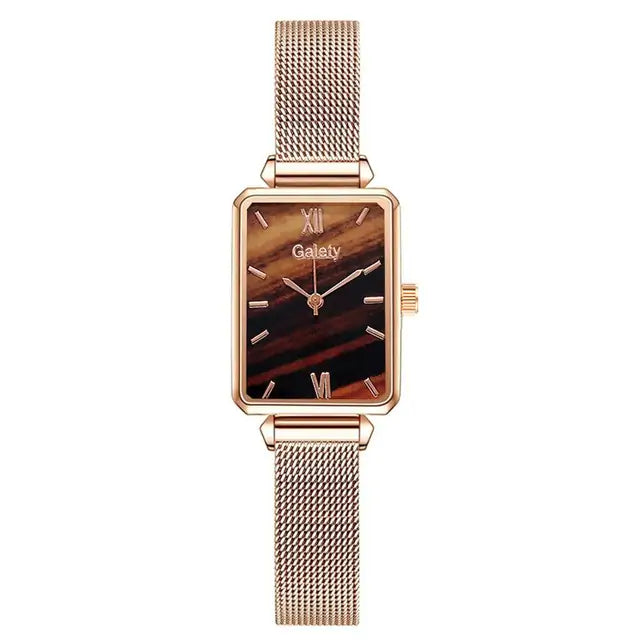 Square Quartz Watch – Minimalist Geometric Design with Precision Quartz Movement (34mm Stainless Steel Case, Scratch-Resistant, Unisex Style)