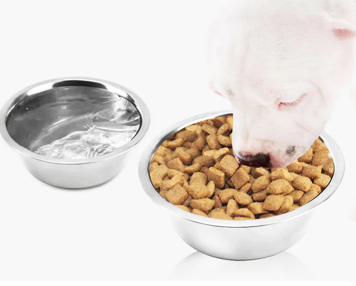Stainless Steel Pet Bowl – Stackable, Polished, and Perfect for Cats and Dogs