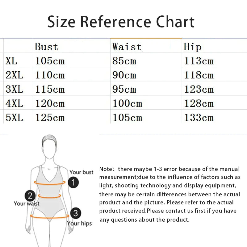 One-Piece Swimsuit – Flattering Plus-Size Swimwear in Bold Summer Colors (Sizes XL–5XL)