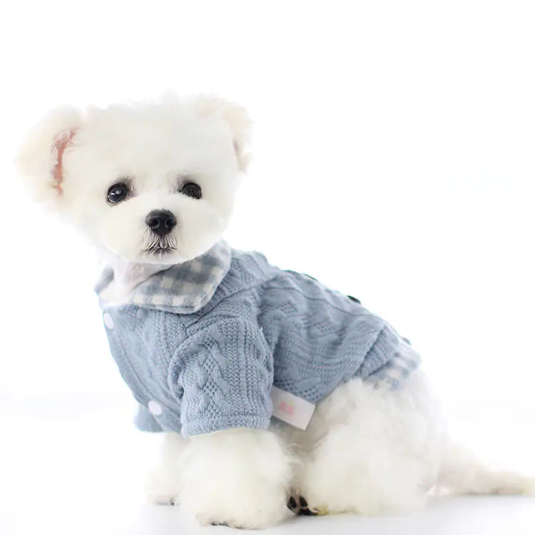 Pet Pajamas – Coral Fleece Long-Sleeve Dog & Cat Clothes for Autumn/Winter (XS to XL Sizes)