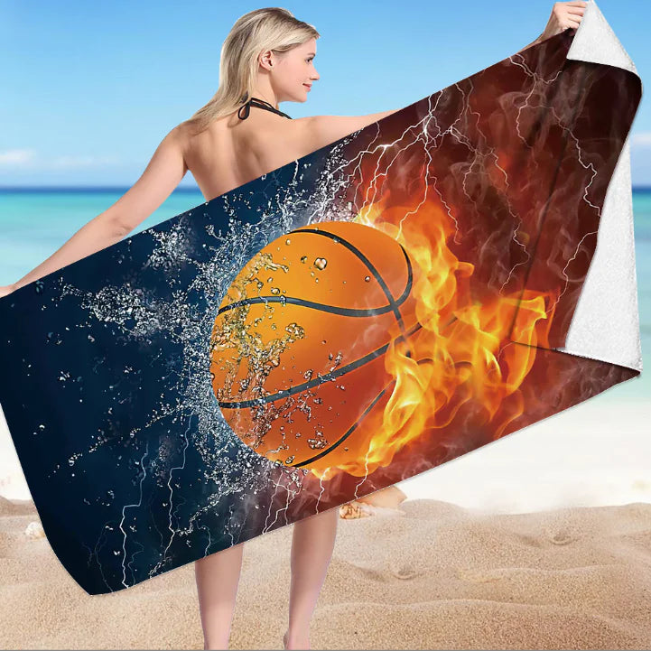 Printed Microfiber Beach Towel – Quick-Drying, Lightweight, and Fun for Summer Adventures