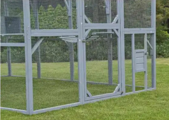 Outdoor Cat House & Playpen – 110" Large Combo Kit