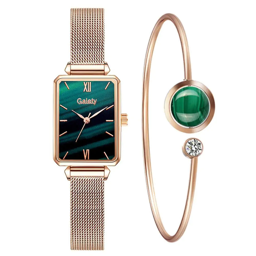 Square Quartz Watch – Minimalist Geometric Design with Precision Quartz Movement (34mm Stainless Steel Case, Scratch-Resistant, Unisex Style)