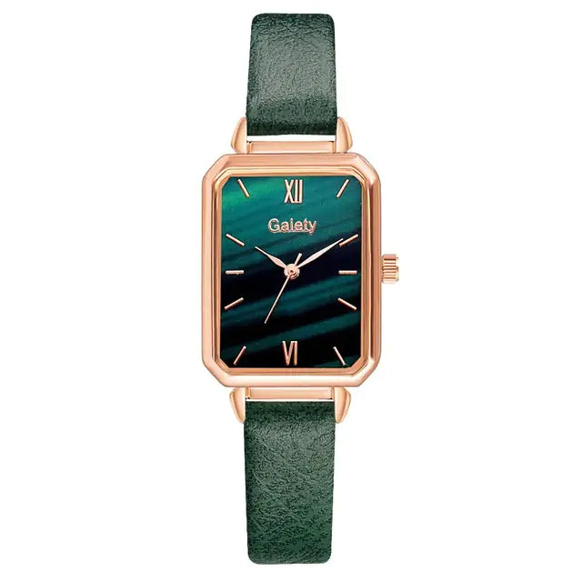 Square Quartz Watch – Minimalist Geometric Design with Precision Quartz Movement (34mm Stainless Steel Case, Scratch-Resistant, Unisex Style)