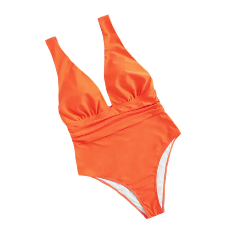 Plus Size Sexy Women's One-Piece Swimsuit (Solid Color)