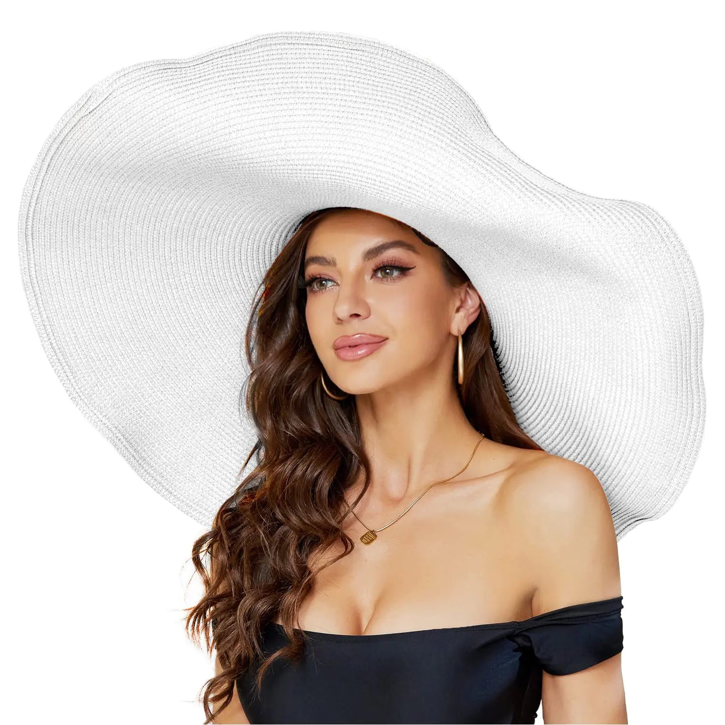 Oversized Beach Straw Hat for Women – Handmade Wide Brim Summer Elegance