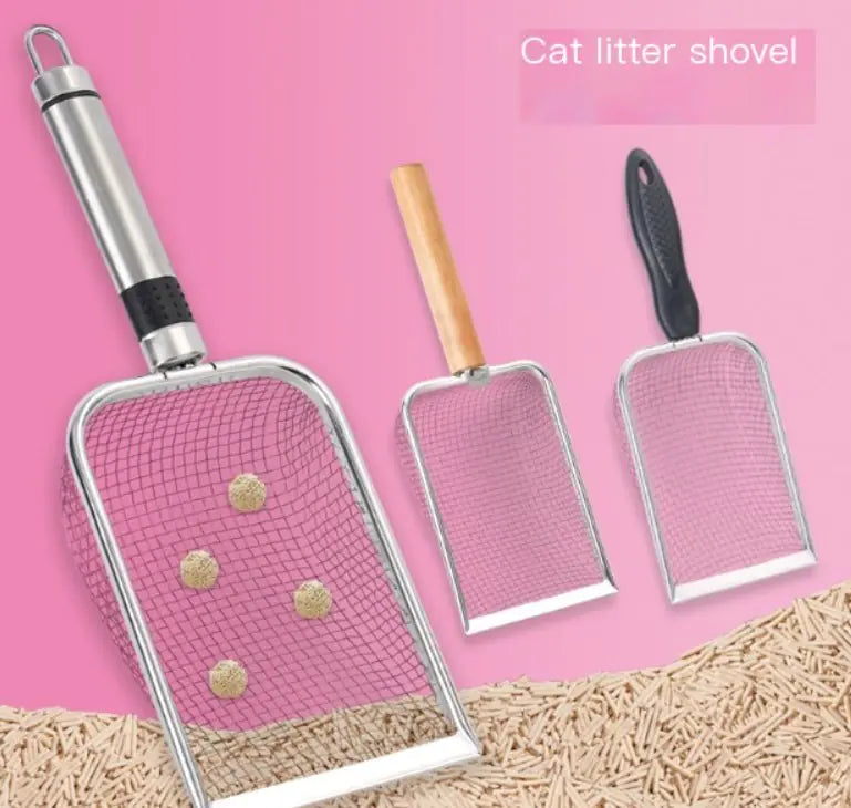 Heavy-Duty Stainless Steel Cat Litter Scoop