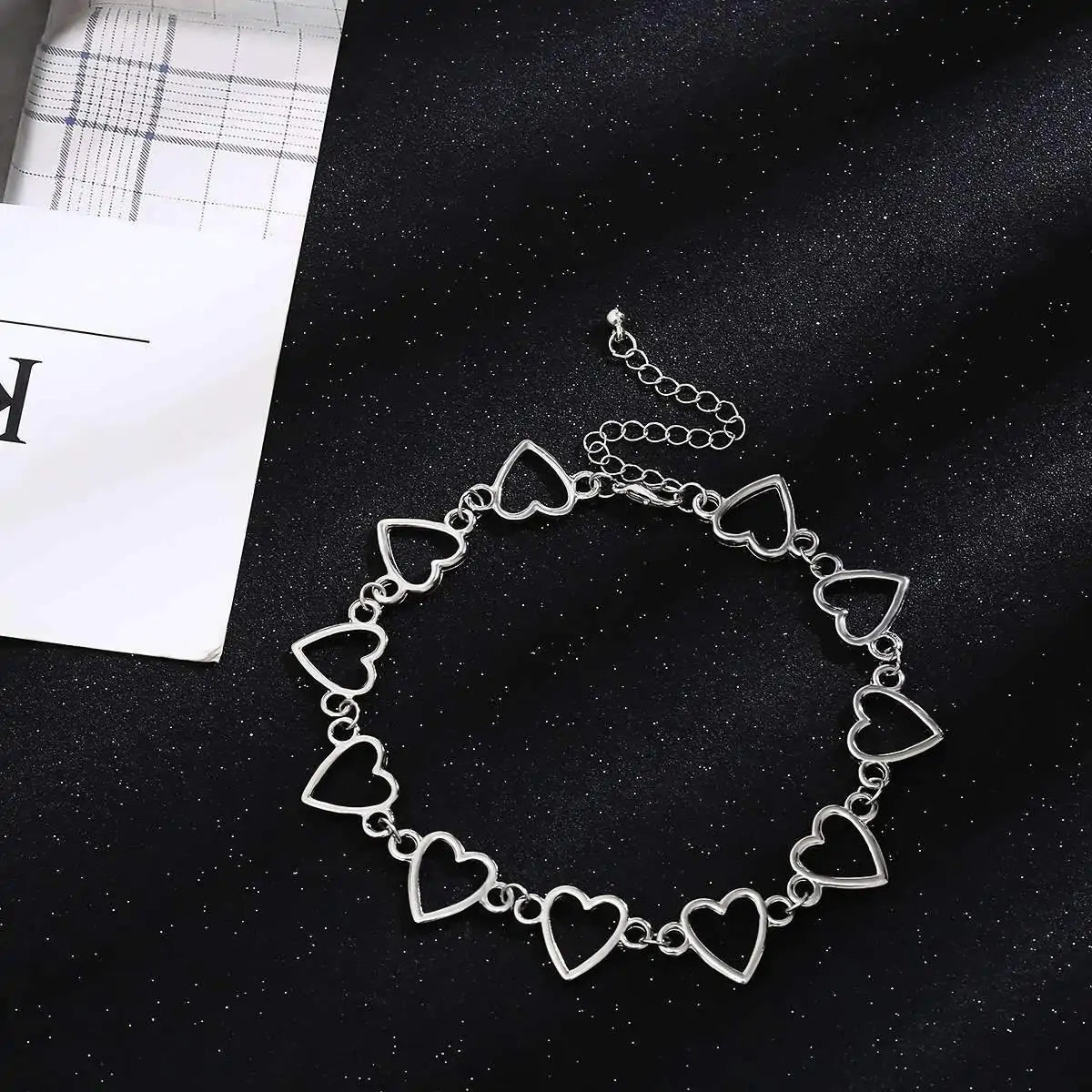 Hallow Heart Choker Necklace