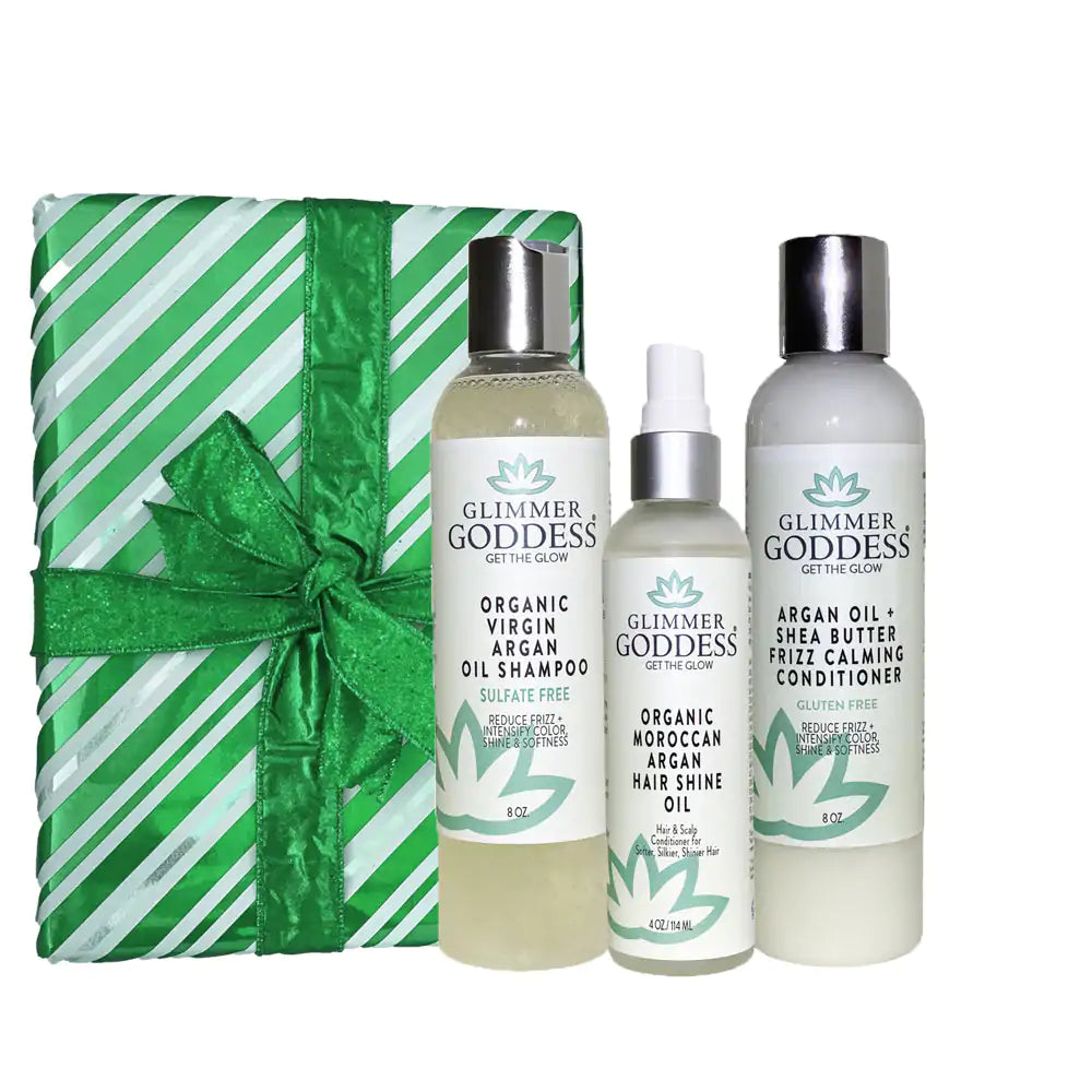 Organic Argan Oil Trio (Shampoo Conditioner Hair Shine Spray)