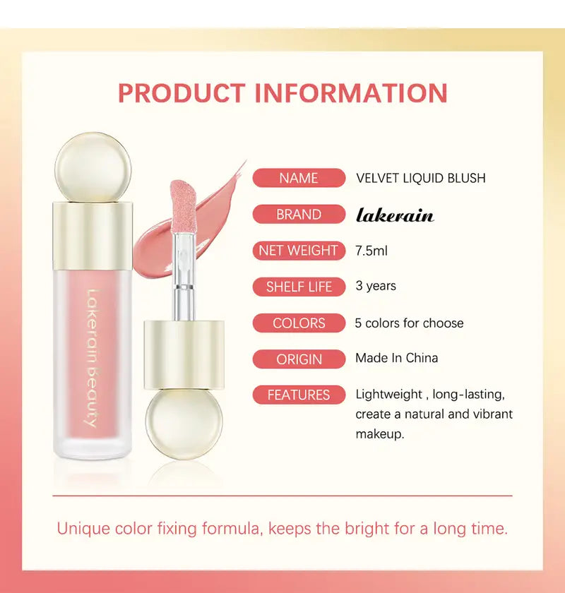 5-Color Dewy Finish Blush – Long-Lasting Radiance with Buildable Glow