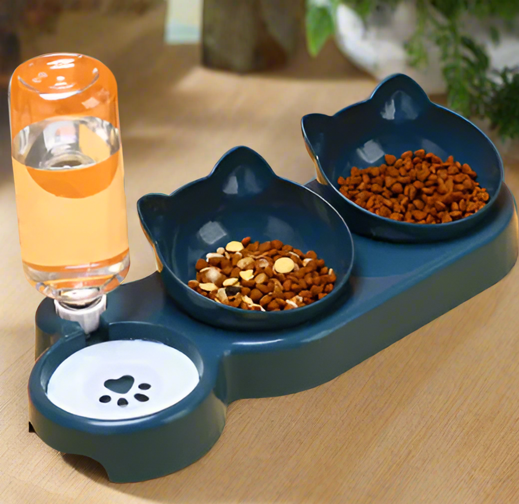 Anti-Tip Cat Bowl Feeder – Mess-Free Mealtime with a Stable, Stylish Design