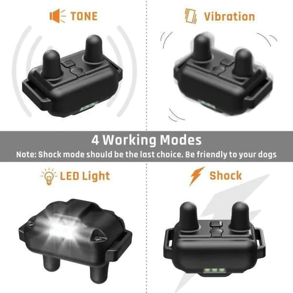 2725 FT Remote Dog Shock Training Collar – Waterproof, Rechargeable with 4 Training Modes (1-3 Dog Kits)
