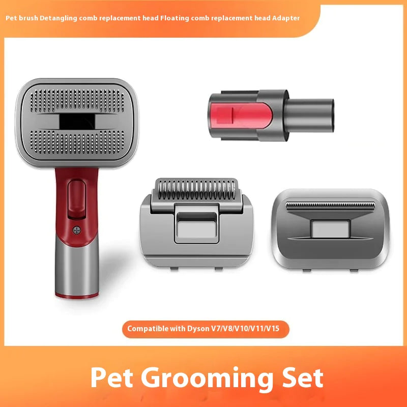 Pet Grooming Tool Kit – Compatible with Dyson V7/V8/V10/V11/V15 (Detangling Comb, Shaver Kit, Hose Extension & Accessories)