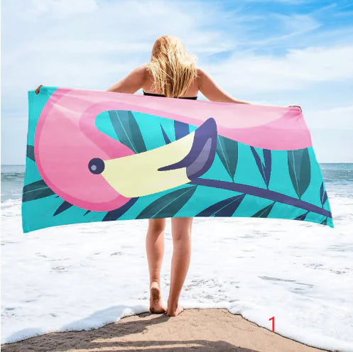 Printed Microfiber Beach Towel – Quick-Drying, Lightweight, and Fun for Summer Adventures