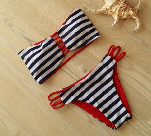 Vibrant Print Backless Bikini Set – Lightweight Nylon Swimwear for Bold Summer Style (Sizes S–L)