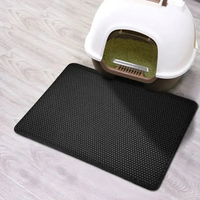 Double Layer Cat Litter Mat – EVA Waterproof Mat with Litter Trap Design