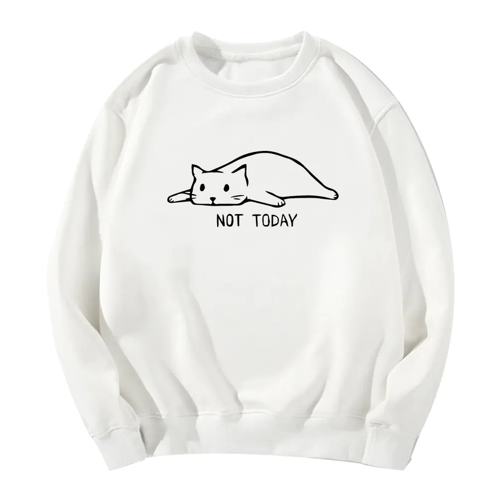 Cat Print Sweatshirt – Cozy Cotton Comfort with Feline Flair (Sizes S–3XL)