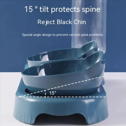 Anti-Tip Cat Bowl Feeder – Mess-Free Mealtime with a Stable, Stylish Design
