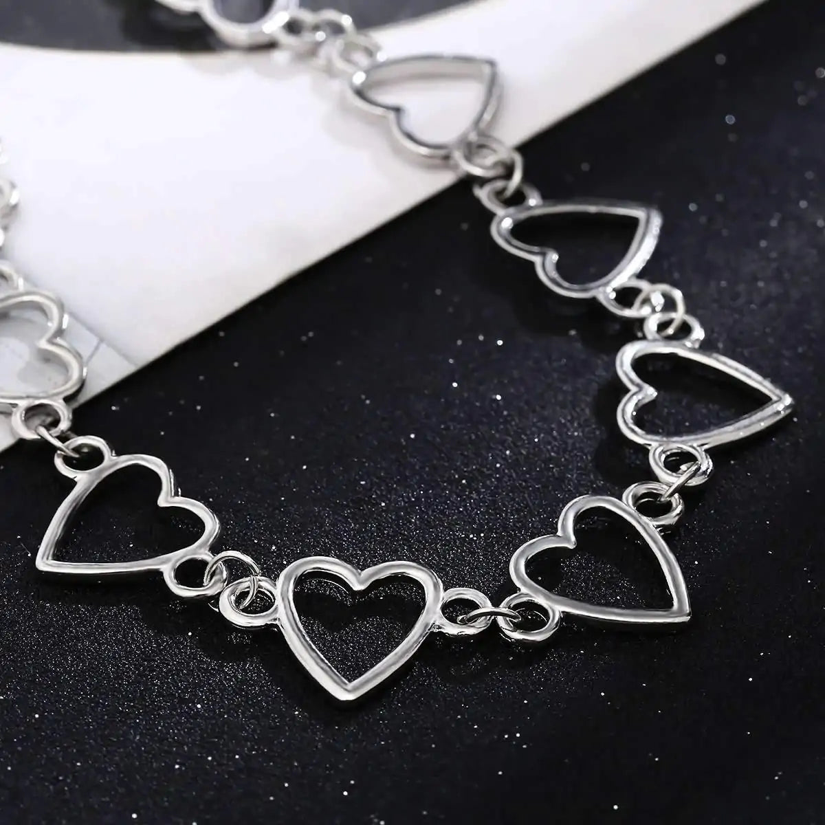 Hallow Heart Choker Necklace
