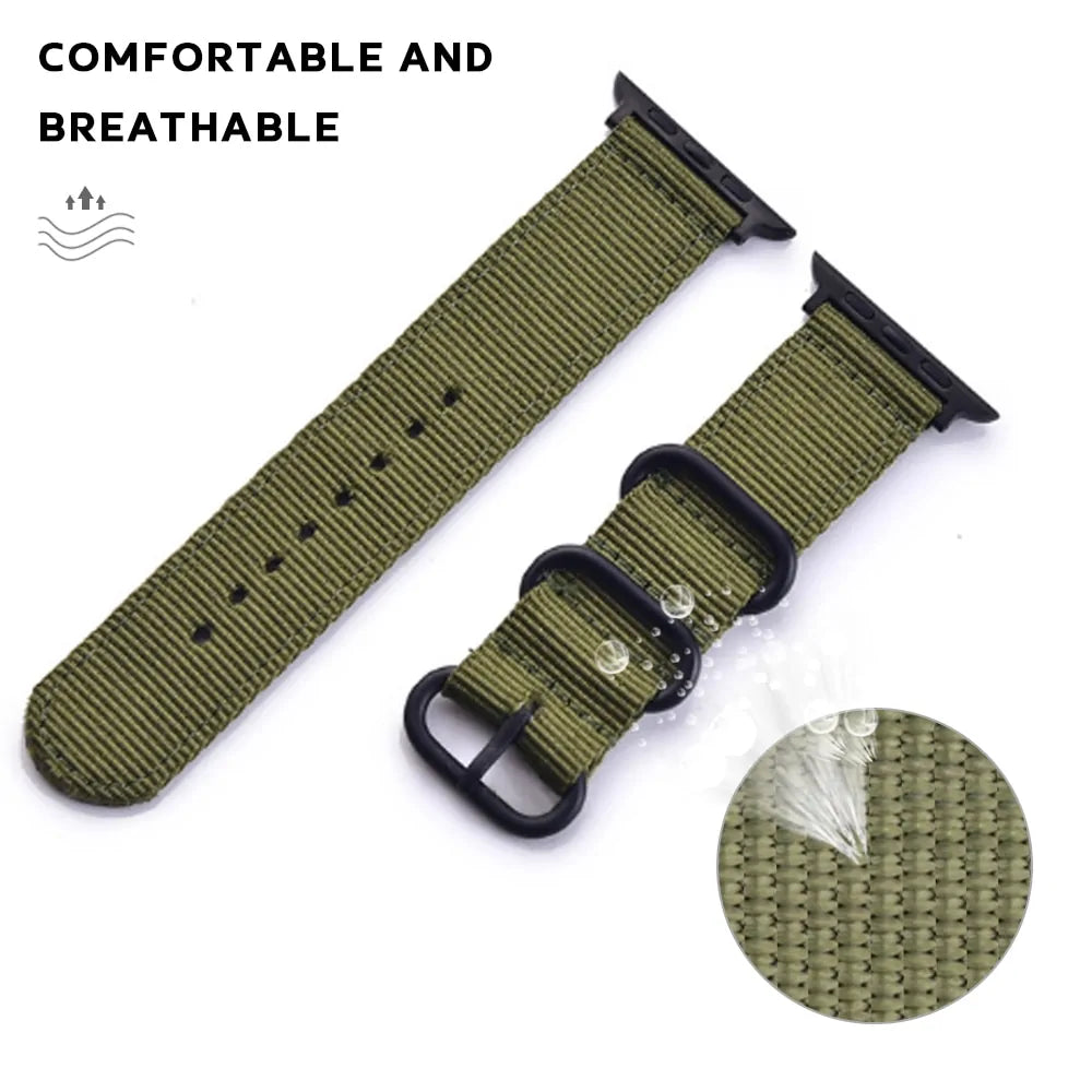 Enhance Your Apple Watch with Our Premium Nylon and Leather Watchband