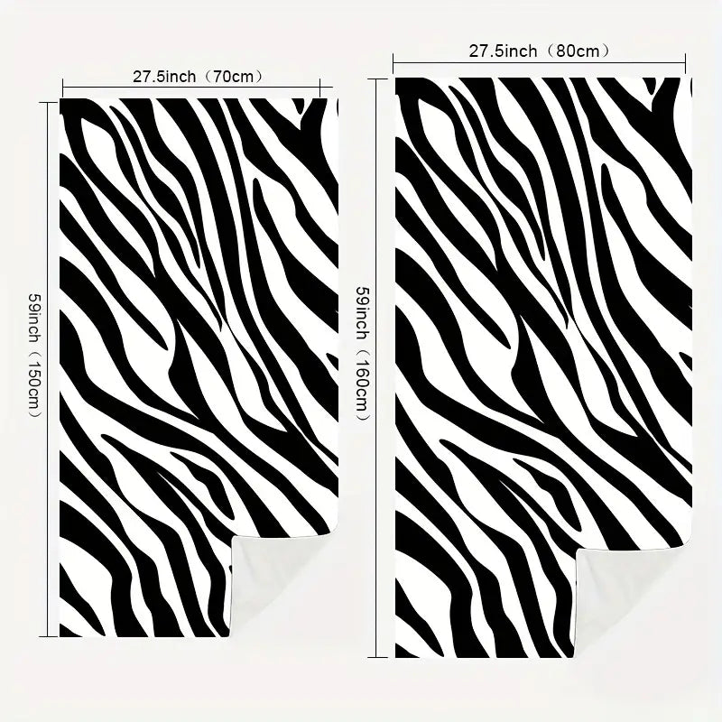 Zebra Print Pattern Beach Towel – Oversized, Absorbent, and Boldly Stylish