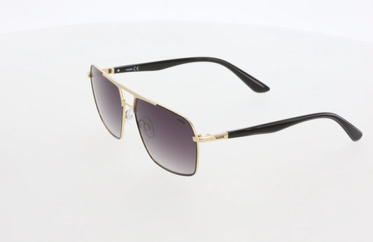 HAWK Men’s Geometric Sunglasses – Yellow Metal Frame with Smoked Degrade Lenses (Model HW2110) - ONLY 10 LEFT!