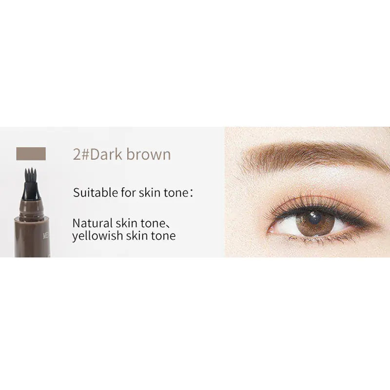 Four-Pronged Eyebrow Pencil – Waterproof, Sweat-Proof, Long-Lasting Precision Brow Pen
