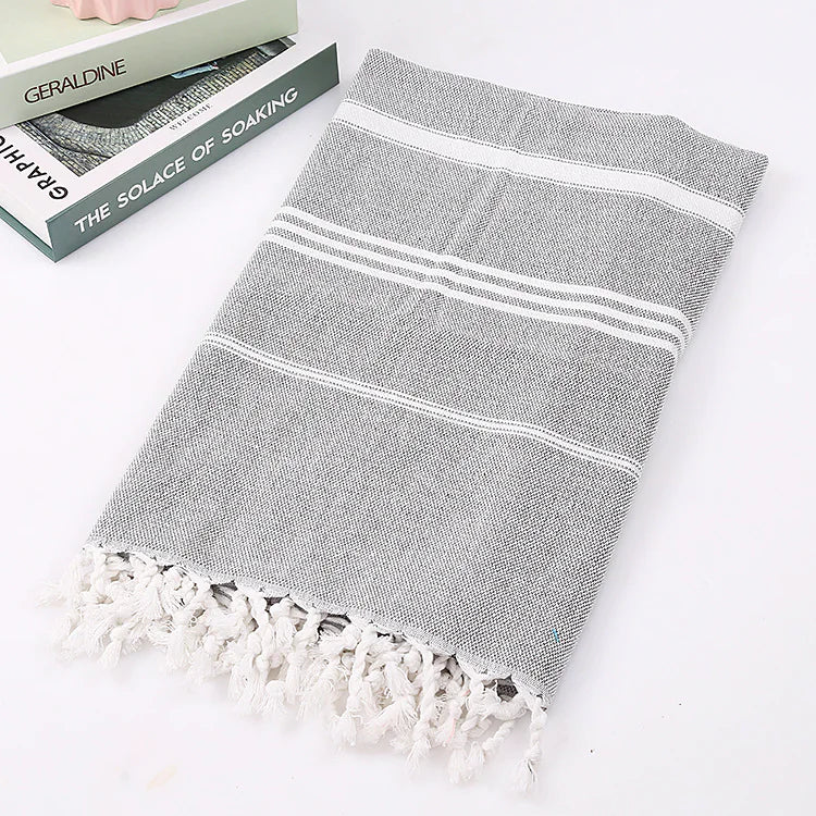 Explosion Style Turkish Fringed Beach Towel – Vibrant Comfort in Every Thread