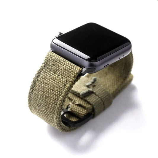 Double-Layer Canvas Ultra Watch Strap for Apple Watch 8/7 – Rugged Durability Meets Style