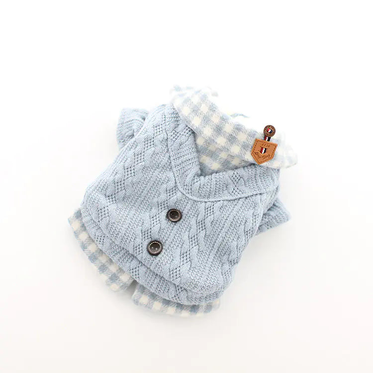 Pet Pajamas – Coral Fleece Long-Sleeve Dog & Cat Clothes for Autumn/Winter (XS to XL Sizes)
