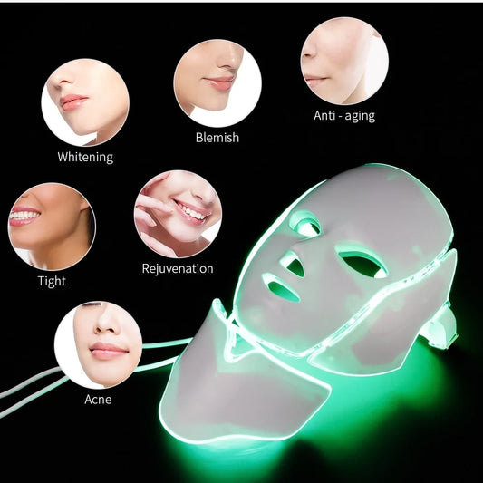 Therapy Face Mask - acne, skin firming, wrinkles, scars WITH Neck Connector