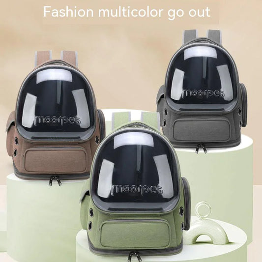 Transparent Pet Carrier Bag – Stylish, Breathable Travel Backpack for Cats and Small Pets