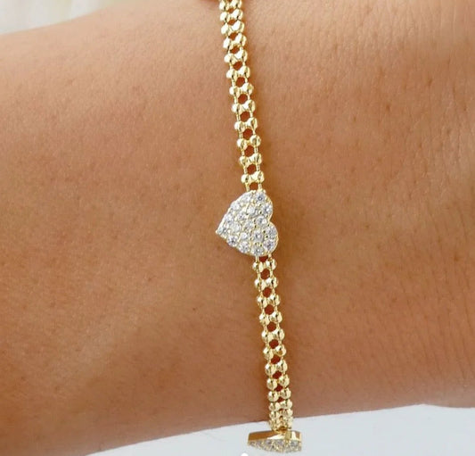 Dotty Shine Heart Bracelet